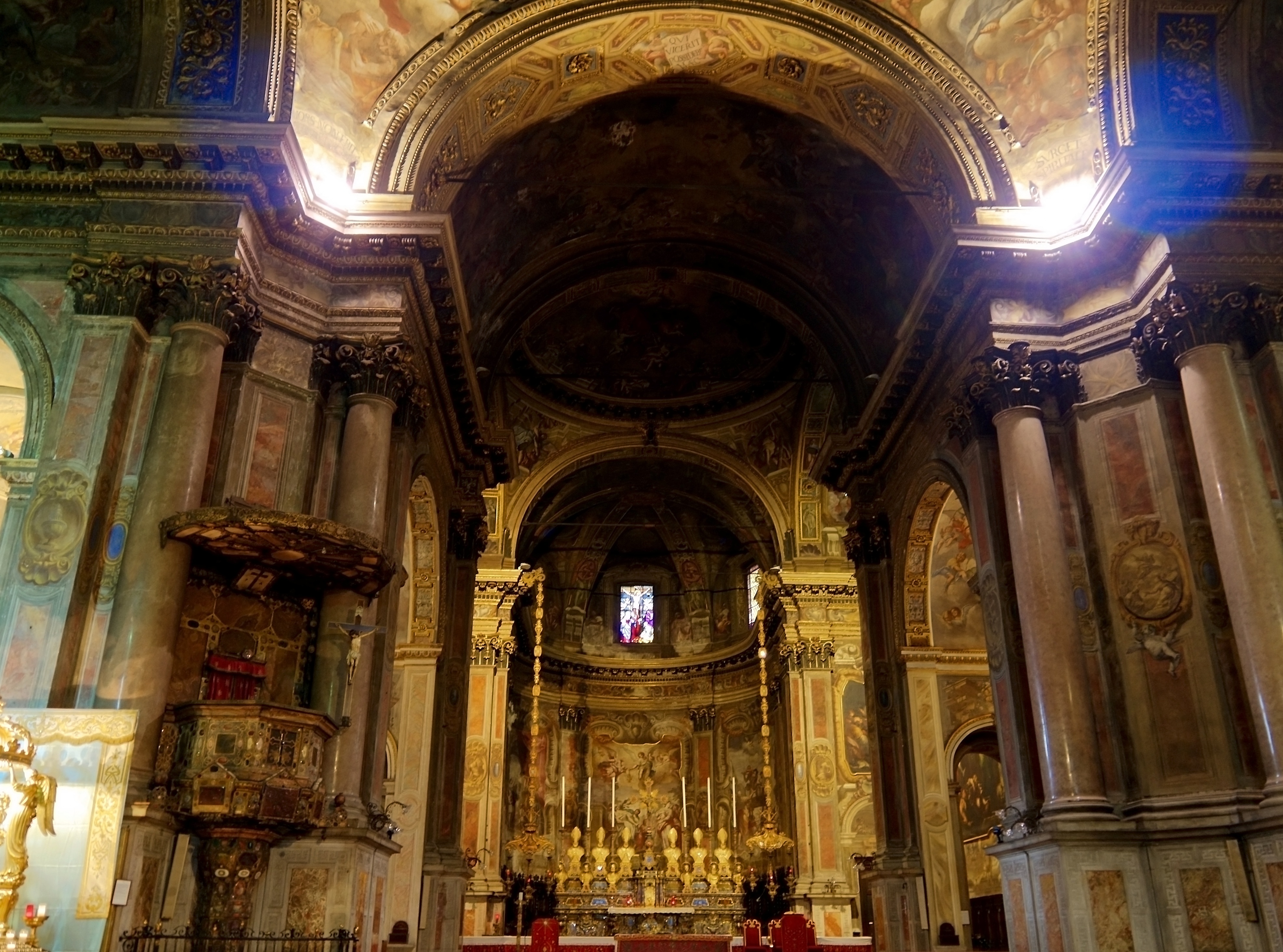 Milan (Italy) - Interiors of Sant Alessandro in Zebedia